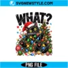 Funny Black Cat Christmas PNG Digital Download | Cute Holiday Clipart 2 Funny Black Cat Christmas PNG