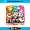 Reindeer Santa Snowman PNG Digital Download | Christmas Characters Clipart 2 Reindeer Santa Snowman PNG