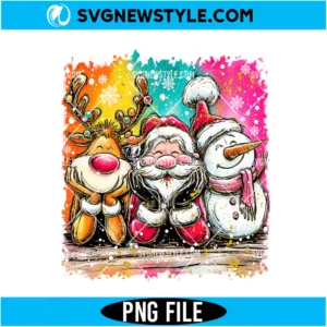 Reindeer Santa Snowman PNG