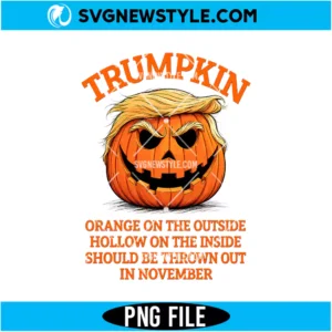 Funny Trumpkin Halloween PNG
