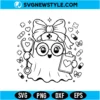 Ghost Nurse SVG Digital Download | Halloween Medical Cut File 2 Ghost Nurse SVG