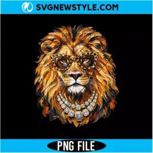Glam Lion Sunglasses Diamonds PNG