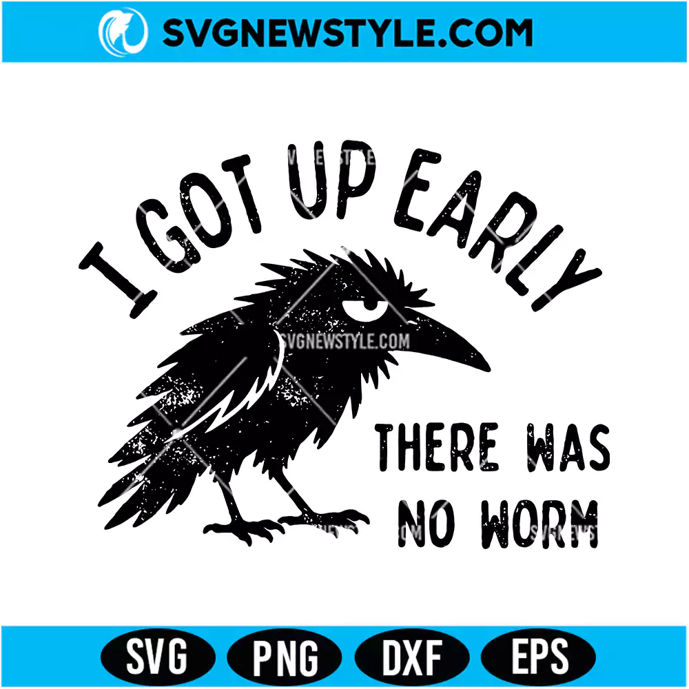 Grumpy Crow Svg Digital Download | Sarcastic Bird Cut File 1 Grumpy Crow Svg