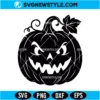 Scary Halloween Pumpkin SVG PNG Digital Download | Jack O Lantern Cut File 2 Scary Halloween Pumpkin SVG PNG