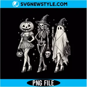 Halloween Spooky Girl Squad PNG