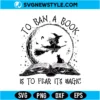 Halloween Witch Book Svg Digital Download | Spooky Magic Cut File 3 Halloween Witch Book Svg