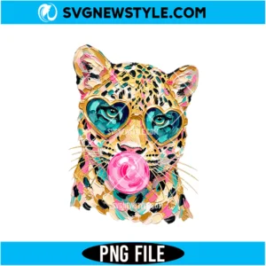 Leopard Bubblegum PNG Digital Download | Animal Print Clipart