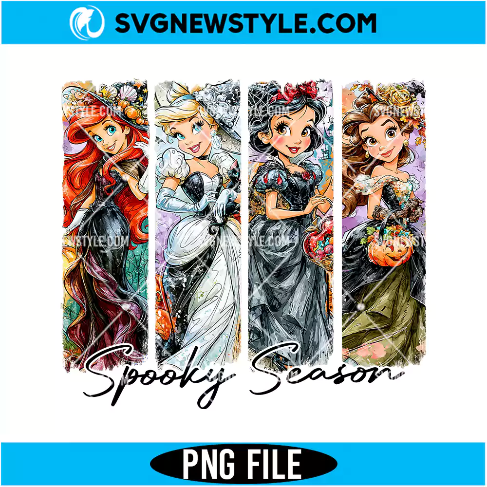 Magical Halloween Princess PNG Digital Download | Spooky Princess Graphic 1 Magical Halloween Princess PNG