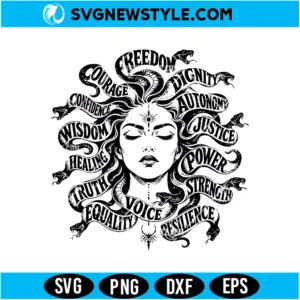 Medusa Mythical Svg Digital Download | Greek Legend Cricut Design