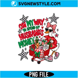 Christmas Goose Shopping PNG