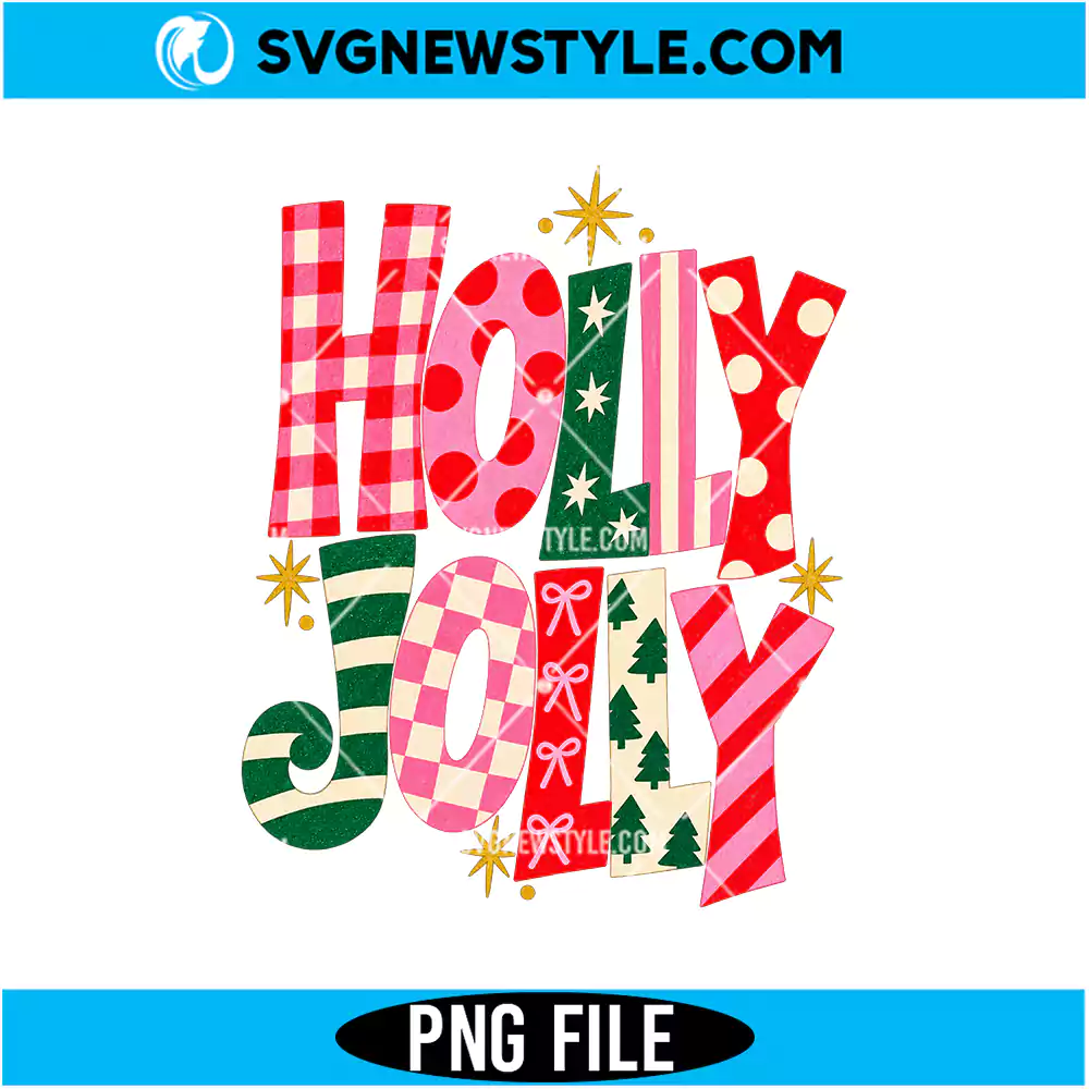 Preppy Holiday PNG Digital Download | Trendy Pastel Christmas Graphic 1 Preppy Holiday PNG