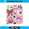 Preppy Pink Halloween Ghost Pumpkin Bow PNG Digital Download | Cute Spooky Clipart 3 Preppy Pink Halloween Ghost Pumpkin Bow PNG