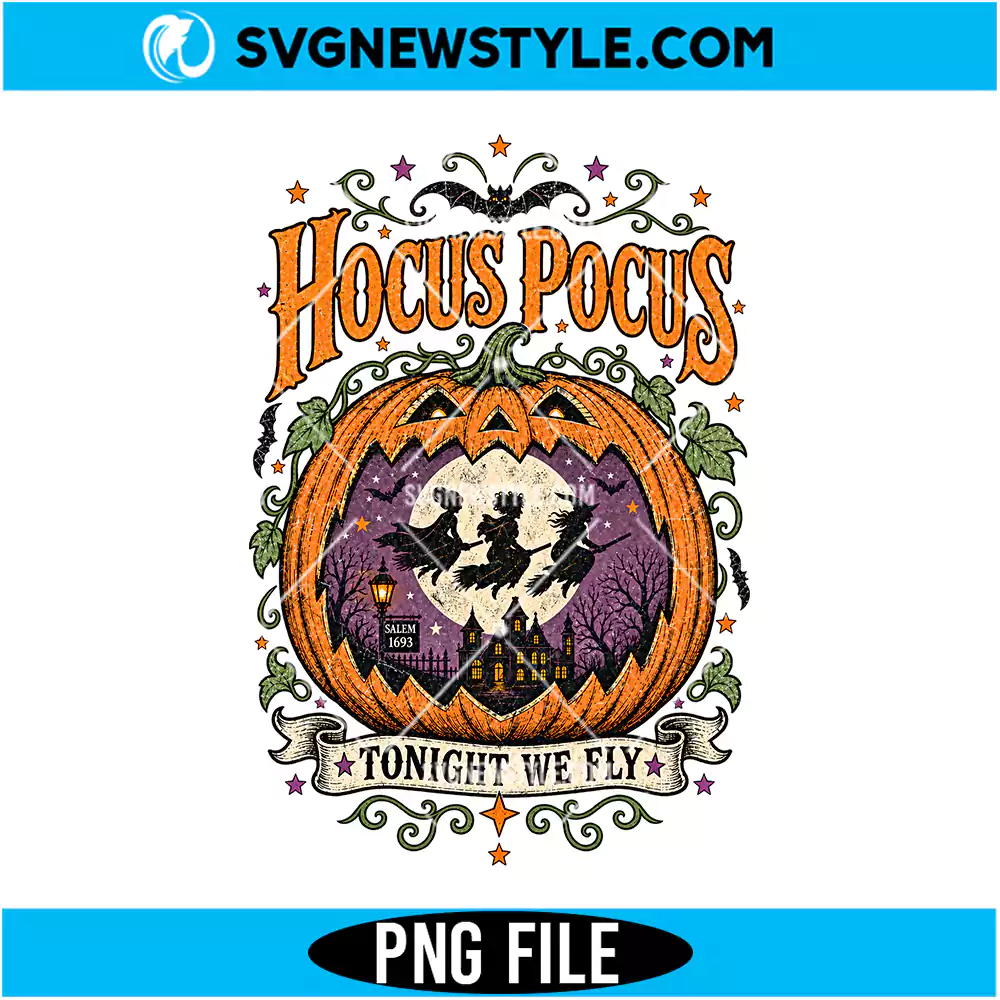 Pumpkin Hocus Pocus Png Digital Download | Spooky Fall Aesthetic Graphic 1 Pumpkin Hocus Pocus Png