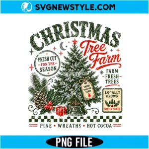 Christmas Tree Farm Png Sublimation