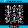 Retro Halloween Funny Skeleton Bow Png Digital Download | Spooky Season Clipart 2 Retro Halloween Funny Skeleton Bow Png