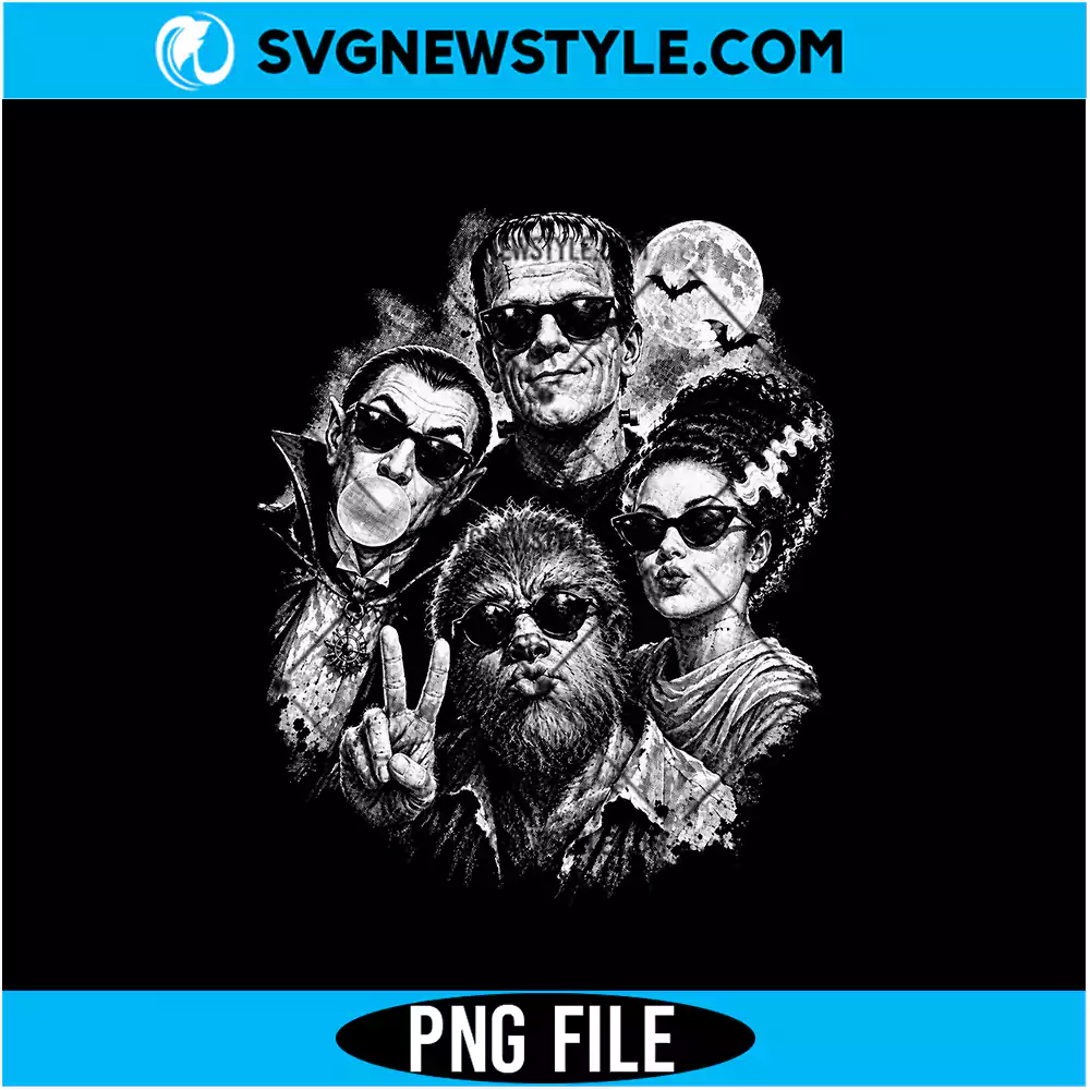 Retro Halloween Monster Selfie PNG Digital Download | Spooky Season Group 1 Retro Halloween Monster Selfie PNG