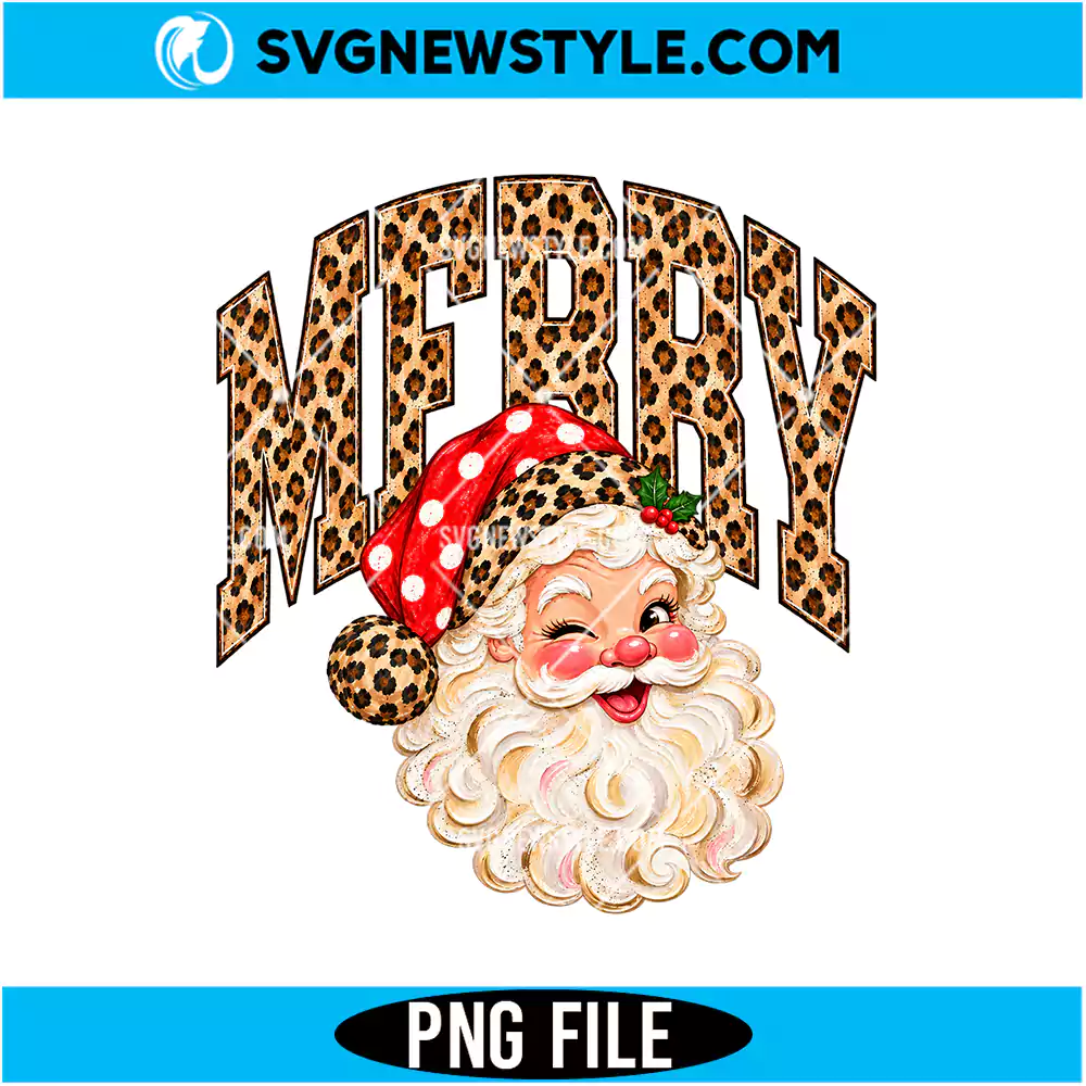 Retro Merry Christmas Polka Dots Png Digital Download | Groovy Christmas Graphic 1 Retro Merry Christmas Polka Dots Png