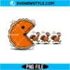 Retro Thanksgiving Pumpkin Pie Chasing Png Digital Download | Vintage Fall Food Graphic 3 Retro Thanksgiving Pumpkin Pie Chasing Png