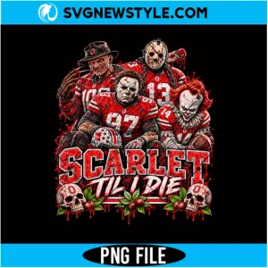 Scarlet Til I Die Horror Ohio Football PNG