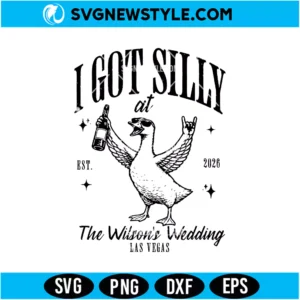 Silly Goose Wedding SVG Digital Download | Funny Couple Cut File