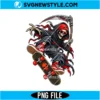 Skateboard Grim Reaper Skeleton PNG Digital Download | Skater Skeleton Clipart 2 Skateboard Grim Reaper Skeleton PNG