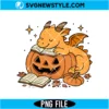 Fall Halloween Bookish Book PNG Digital Download | Bookworm Autumn Graphic 2 Fall Halloween Bookish Book PNG