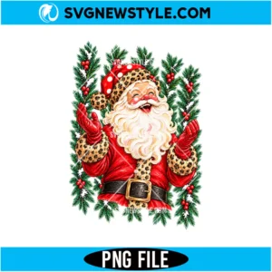 Stripes Retro Santa Christmas PNG