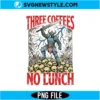 Three Coffees No Lunch PNG Digital Download | Sarcastic Coffee Quote Graphic 2 Three Coffees No Lunch PNG