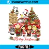 Christmas Truck Scene PNG Digital Download | Classic Holiday Winter Graphic 2 Christmas Truck Scene PNG