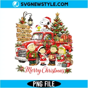Christmas Truck Scene PNG