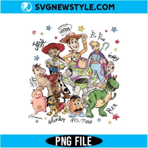 Vintage Toy Story Signatures Png