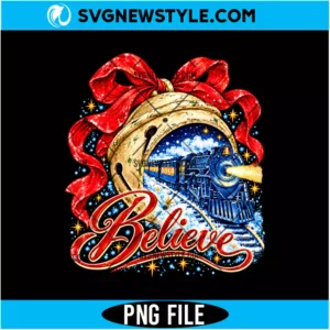 Believe Christmas Train PNG
