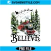 Christmas Train To North Pole PNG Digital Download | Festive Holiday Cartoon Graphic 2 Christmas Train To North Pole PNG
