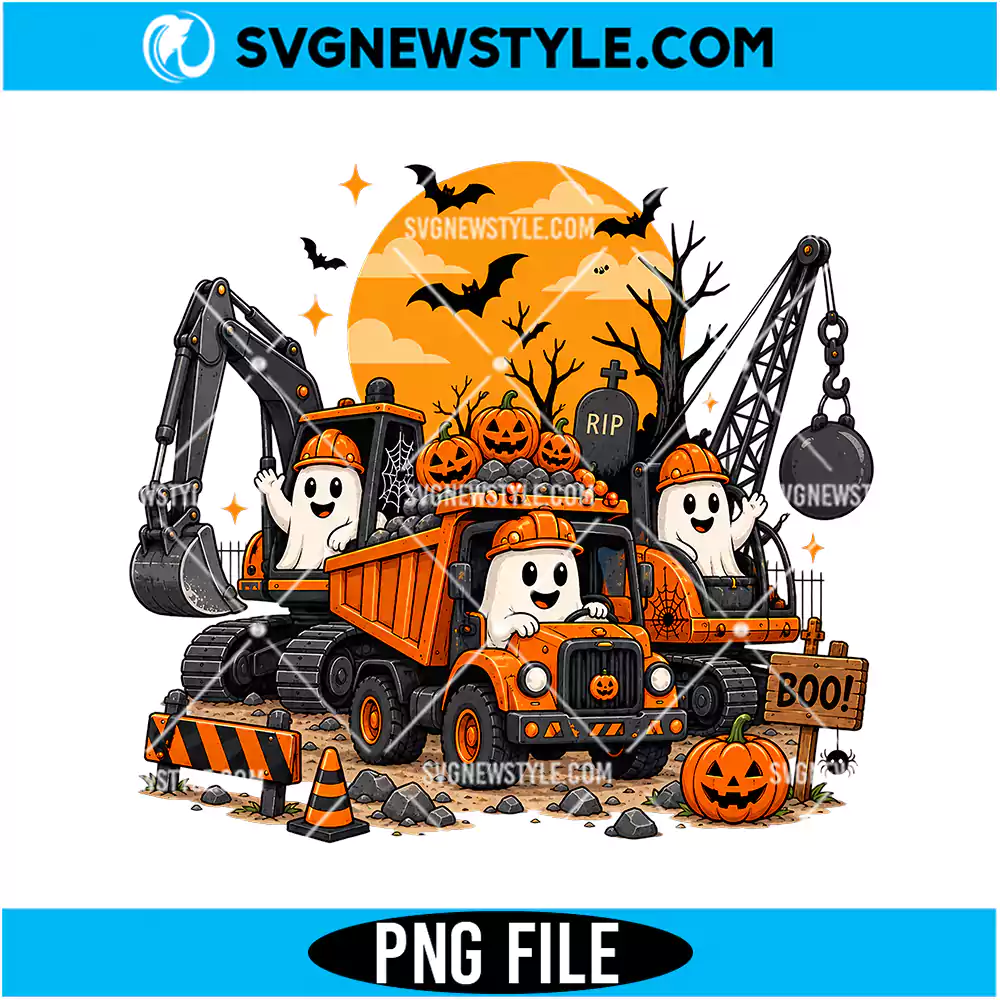 Boo Dozer PNG Digital Download | Spooky Boy Halloween Graphic 1 Boo Dozer PNG