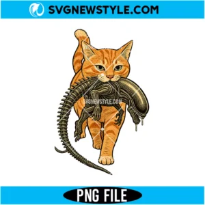 Cat Carrying Alien PNG