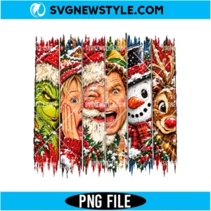 Vertical Stripes Christmas Movie Characters PNG
