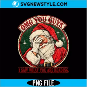 Funny Santa Reading Meme PNG