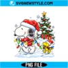 Holiday Snoopy Christmas Tree PNG Digital Download | Festive Holiday Cartoon Graphic 2 Holiday Snoopy Christmas Tree PNG