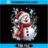 Cute Snowman Santa Hat PNG