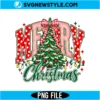 Christmas Tree Red Gingham Bow Polka Dot PNG | Christmas Tree Clipart, Digital Download 2 Christmas Tree Red Gingham Bow Polka Dot PNG