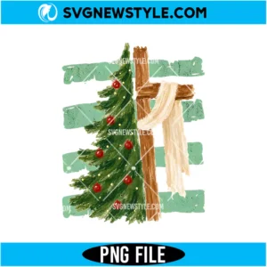Cross Christmas Tree PNG