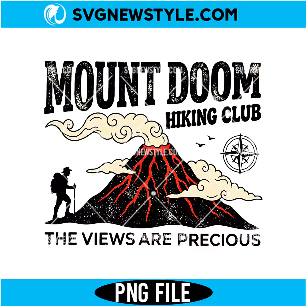 Funny Hiking Club PNG Digital Download | Festive Mountain Hiking Graphic 1 Funny Hiking Club PNG
