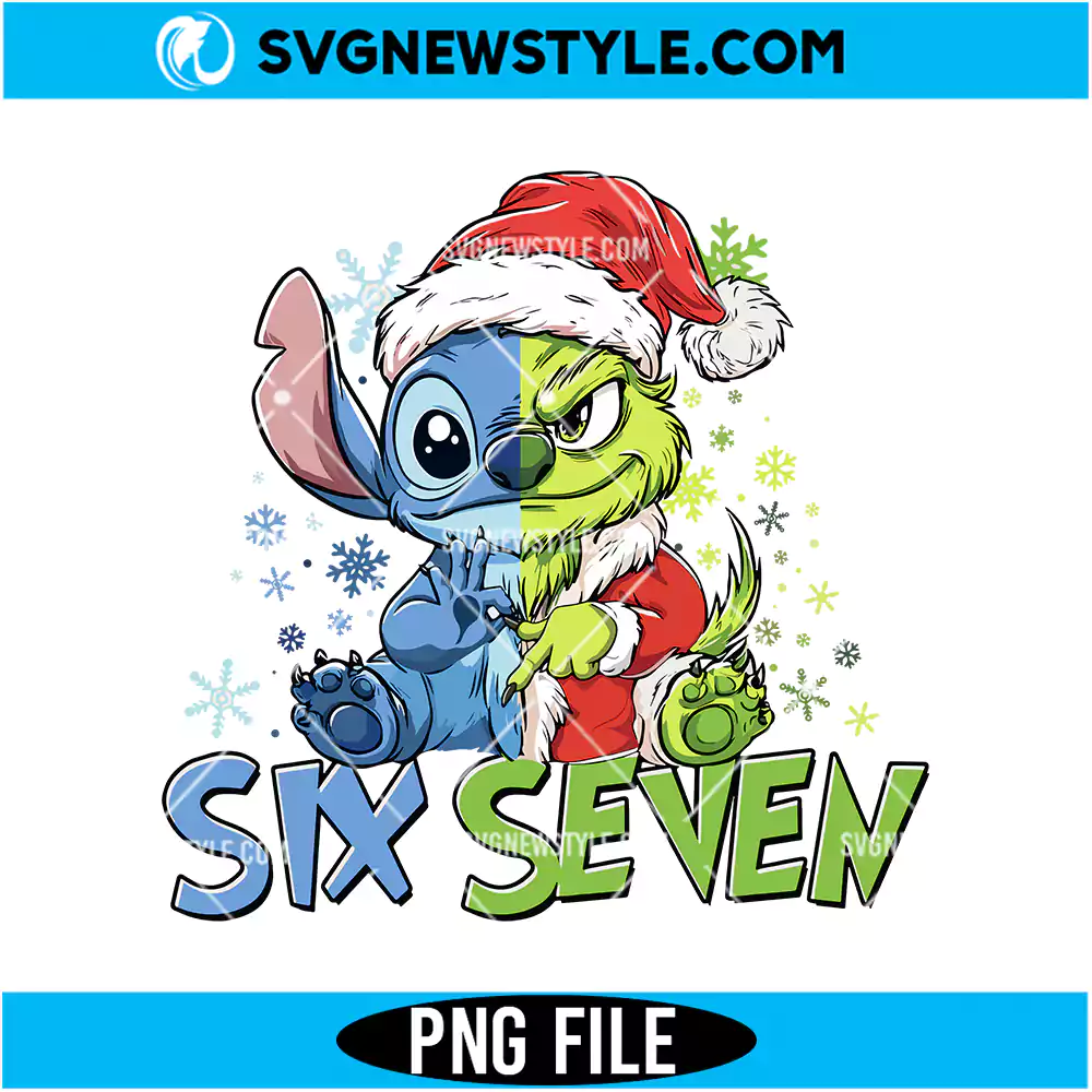 Stitch Grinch Six Seven Christmas PNG | Christmas Mashup Clipart, Digital Download 1 Stitch Grinch Six Seven Christmas PNG