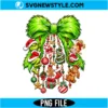 Grinch Hanging Ornaments Bow PNG Digital Download | Festive Holiday Bauble Graphic 2 Grinch Hanging Ornaments Bow PNG