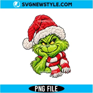 Grinch Christmas Knitted PNG