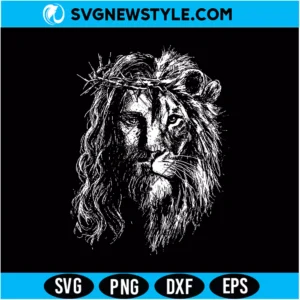 Halftone Jesus Lion of Judah Svg