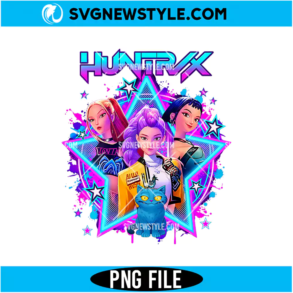 Neon Demon Hunters PNG Digital Download | Anime Clipart 1 Neon Demon Hunters PNG