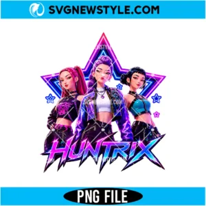 Huntrix Neon Star PNG