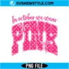 October Pink Polka Dot PNG