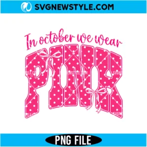 October Pink Polka Dot PNG